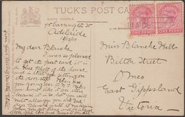 SOUTH AUSTRALIA - VICTORIA 1910 RP POSTCARD 2d RATE - Covers & Documents