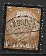 GERMANIA REICH TERZO REICH 1934 MORTE DEL PRESIDENTE HINDENBURG UNIF. 503 USATO VF - Gebruikt