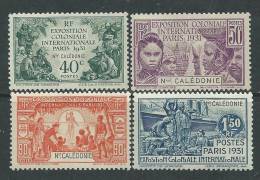 Nlle Calédonie N° 162 / 65 X  Exposition Coloniale De Paris, La Série Des 4 Valeurs  Trace De Charnière Sinon TB - Unused Stamps