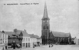 Mouscron - Grand'Place Et L'Eglise (cliché F. Walschaerts 1923) - Moeskroen