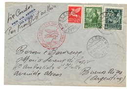 AIR MAIL LETTER 27 12 1938 #153 - Marcophilia (Zeppelin)