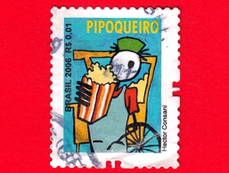BRASILE - Usato - 2006 - Serie Professioni - Venditore - Popcorn Seller - Pipoqueiro  0.01 - Used Stamps