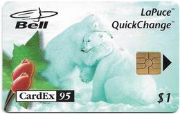 Canada - Bell (Chip) - Cardex '95, Polar Bear, 1$, 09.1995, 4.000ex, Used - Canada