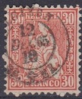 SUISSE 1862:  Hevétie Assise ZNr 33, Superbe Oblitération Luzern Du 12.XII.65  TTB - Gebraucht