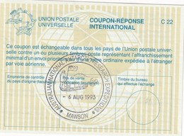 BELGIQUE 1993      ENTIER POSTAL/GANZSACHE/POSTAL STATIONERY  COUPON REPONSE INTERNATIONAL AUSTRALIANINTERNATIONAL ANTAR - Internationale Antwoordcoupons