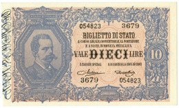 10 LIRE BIGLIETTO DI STATO EFFIGE UMBERTO I 19/05/1923 QFDS - Regno D'Italia – Other