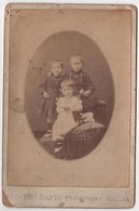 Photo Originale De Cabinet XIXéme 3 Enfants Par David AGOSTINI BASTIA - Old (before 1900)