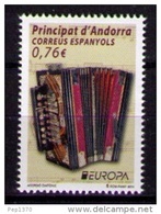 ANDORRA ESPAÑOLA 2014 - EUROPA - ACORDEON - 1 SELLO - Otros & Sin Clasificación