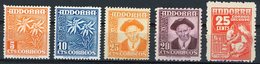 Andorre / Andorra.  43B / 43C / 44 / 44A / 49 ** (MNH) Et * (MH). Cote 26.9€ Voir Détails Dans La Description - Unused Stamps