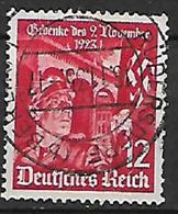 GERMANIA REICH TERZO REICH 1935 ANNIVERSARIO DELL'INSURREZIONE NAZIONAL-SOCIALISTA UNIF. 558 USATO VF - Gebruikt