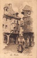 Dinan       22      Les Porches.  Carte Dessinée   (voir Scan) - Dinan