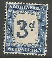 South Africa - 1932 Postage Due 3d MH *   SG D28a - Portomarken