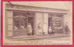 CPA 38 RENAGE Devanture Magasin MAison COLLOMB Alimentation Générale C/ TULLINS - Renage