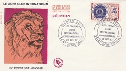 REUNION FDC Yvert  375 Lions International - St Denis 29/10/1967 - Covers & Documents