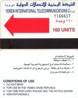 YEMEN. YE-YIT-0004. Red Arrow. 160U. 1990. (008) - Jemen