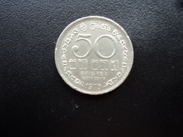 SRI LANKA : 50 CENTS   1975    KM 135.1      SUP - Sri Lanka