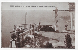 LA TERRASSE AERIENNE DU VISTAERO ET MONTE CARLO - SUPERBE CPA NON VOYAGEE - Terraces