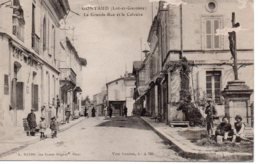 Cpa Gontaud,la Grande Rue Et Le Calvaire. - Andere & Zonder Classificatie