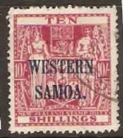 Western Samoa   1935  SG  209  10/- Fine Used - Samoa