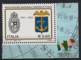 Italia - Repubblica 2011 "50º Ann. Della Marina Militare, Associazione Nazionale Marinai D'Italia €. 0,60", Nuovo - 2011-20: Mint/hinged
