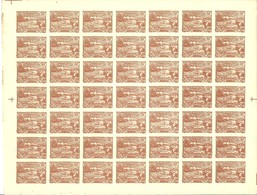 TURKESTAN RUSSIA 1917/19 Civil War Fantasy Issue 50 Kop As Complete Sheet Of 49 Stamps Imperforated MNH - Other & Unclassified