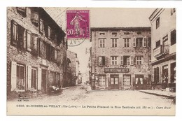 St-DIDIER En VELAY (43) La Petite Place Et La Rue Centrale Café Restaurant ROYON - Saint Didier En Velay