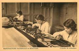#090719 - METIER ARTISANAT TAPISSERIE TISSAGE - MANUFACTURE NATIONALE DE BEAUVAIS Atelier De Rentraiture - Craft