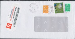 France - Coupe Du Monde De Rugby-timbre Lenticulaire YT A128 (4080) Obl. Cachet Rond 2008 Sur Lettre Recommandée (RARE) - Storia Postale