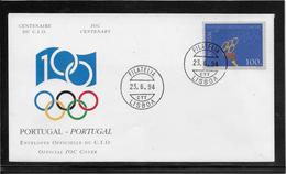 Thème Jeux Olympiques - Centenaire Du C.I.O. 1994 - Sports - Enveloppe - Sonstige & Ohne Zuordnung