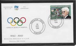 Thème Jeux Olympiques - Centenaire Du C.I.O. 1994 - Sports - Enveloppe - Other & Unclassified