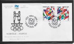 Thème Jeux Olympiques - Centenaire Du C.I.O. 1994 - Sports - Enveloppe - Autres & Non Classés