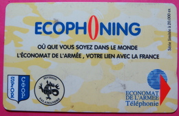 French Army In Kosovo & Bosna Prepaid Phonecard. Operator ECOPHONING *SFOR*, Serial # 999...... - Bosnie