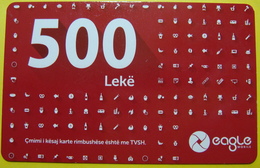 Albania Prepaid Phonecard 500 Leke. Operator EAGLE Mobile *Computer Icons*, Serial # 6...... - Albania