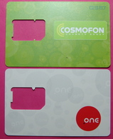 Macedonia Lot Of 2 CHIP Phone Numbers, Operators: COSMOFON & ONE. Used - Macedonia Del Nord