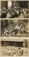 3 Nice  Real Photo Rural School 43 Pupils , Studyiong A River , Exercise , Gym, Cuban Flag - Cuba