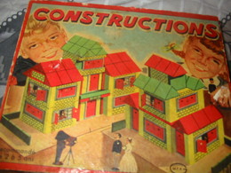 Mallette Jeux Construction En Bois Années 50/60 - Sonstige & Ohne Zuordnung