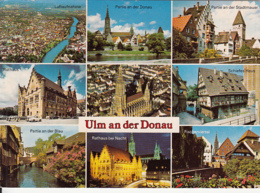 Delcampe - 80565- ULM- DANUBE RIVER BANKS, OLD HOUSES, CATHEDRAL, TOWN HALL, BRIDGES - Ulm