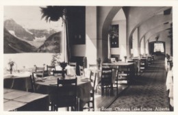 Chateau Lake Louise Alberta Canada, Dining Room Interior View, C1940s/50s Vintage Real Photo Postcard - Lake Louise