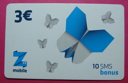 Kosovo Prepaid Phonecard, 3 Euro. Operator ZMOBILE *Butterfly*, Serial # 3....... - Kosovo