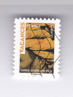 TIMBRE AUTO-ADHESIF OBLITERE N°  317 /  VARIETE ?  /COULEURS ORANGEES (cf Scan ) - Usados