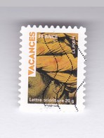 TIMBRE AUTO-ADHESIF OBLITERE N°  317 /  VARIETE ?  /COULEURS ORANGEES (cf Scan ) - Oblitérés