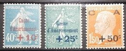 FRANCE Y&T N°246-247-248 Caisse D'amortissement Neuf** - 1927-31 Caisse D'Amortissement