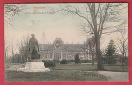 Soignies- Statue Du Travail , Le Square ... Gare En Arrière-plan - 1912  ( Voir Verso ) - Soignies