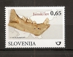 SLOVENIA,SLOWENIEN 2017,FOSSIL MAMMALS IN SLOVENIA,CAVE LION,MNH - Fossielen