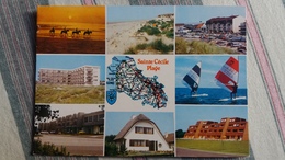 Delcampe - CPM GEOGRAPHIQUE DEPARTEMENT DU PAS DE CALAIS STE CECILE PLAGE 62   MULTI VUES ED  CIM BLASON 1991 - Landkarten