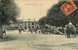 #100719 - 14 LIVAROT La Gare - Attelage Cheval Bois Tronc Arbre Chemin De Fer - Livarot