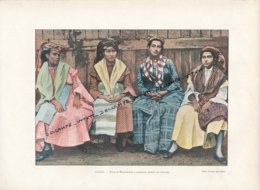 Document (1880) : Martinique, Types De Mulatresses, Degrés De Couleur, Photographie Aquarellée, Souvenir De Voyage - Altri
