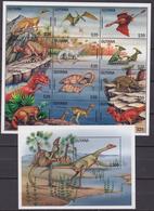 Guyana Dinosauri Dinosaurs Prehistoric Animals Set MNH - North  America