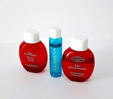 3 Miniatures échantillons Eau Dynamisante Eau Ressourcante De CLARINS - Campioncini Di Profumo (testers)