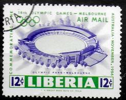 LIBERIA N° 101  Oblitere     Jo 1956  Football  Soccer  Fussball Stade - Usati